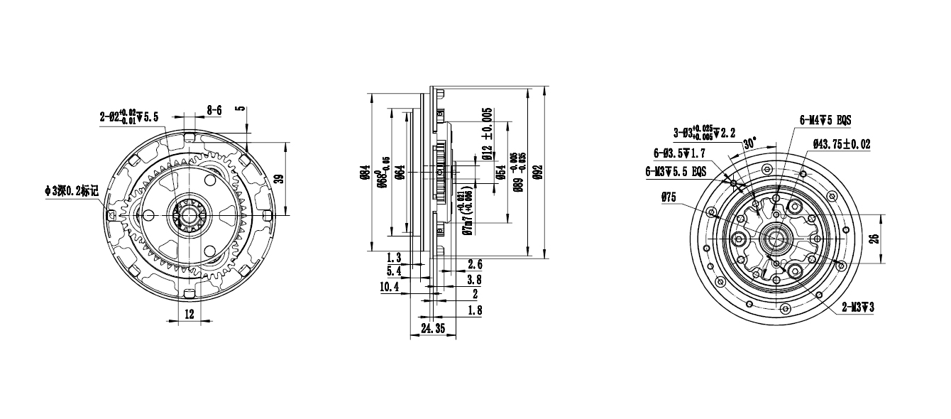 機械臂關(guān)節(jié)齒輪箱(圖1)